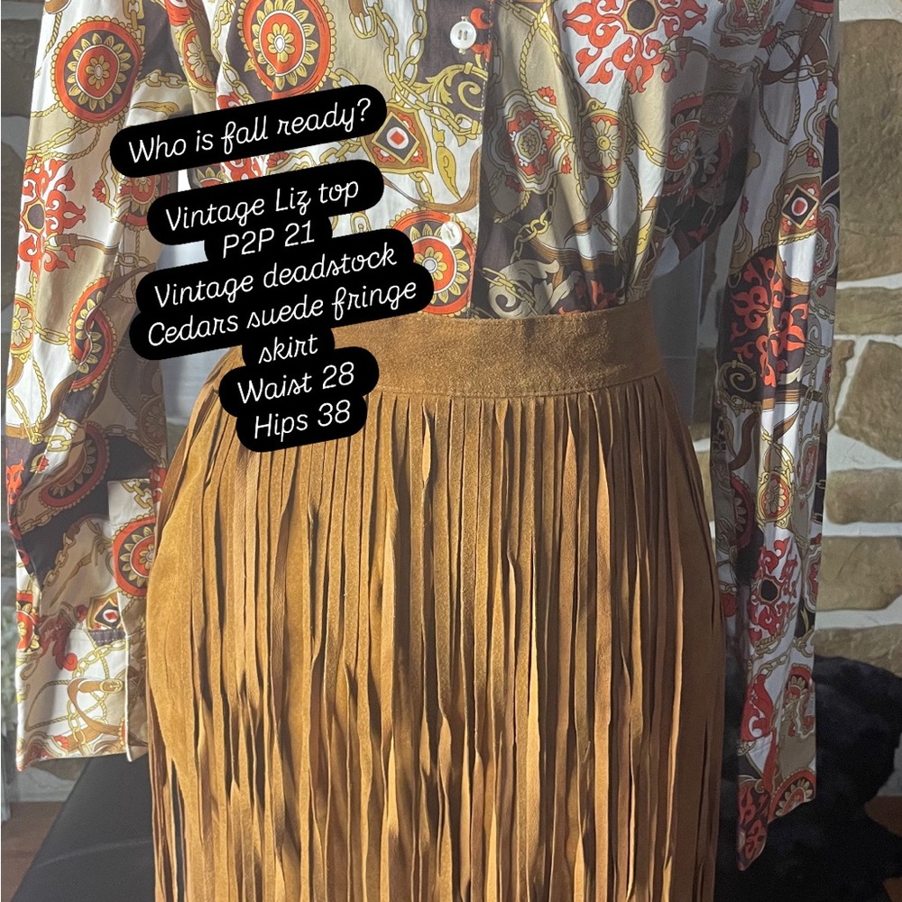 Tan Fringed Maxi Skirt
